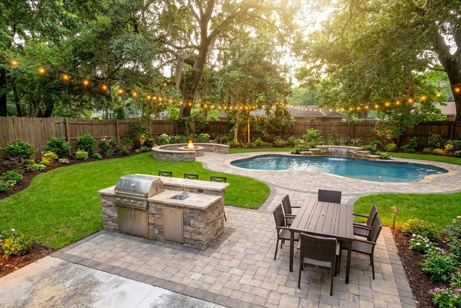 Backyard makeover after
